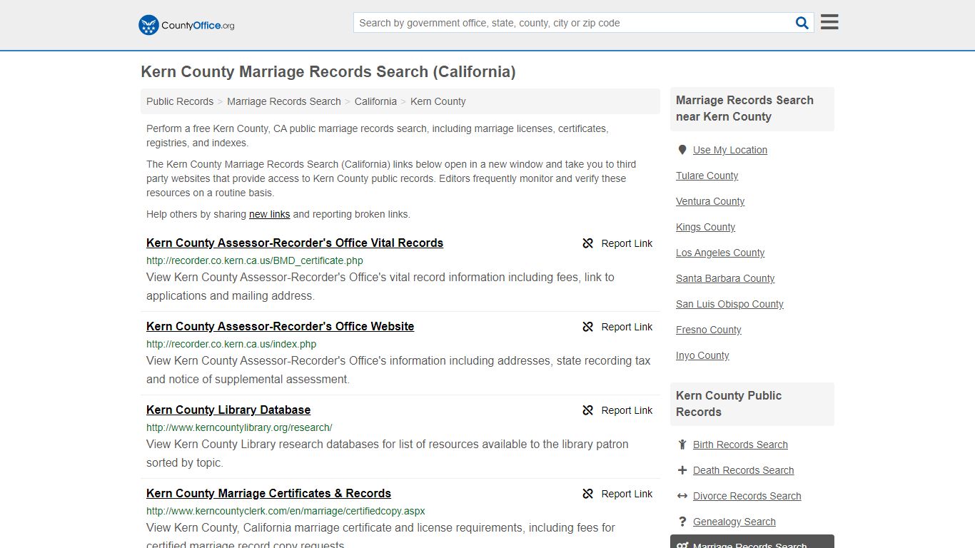 Marriage Records Search - Kern County, CA (Marriage ...